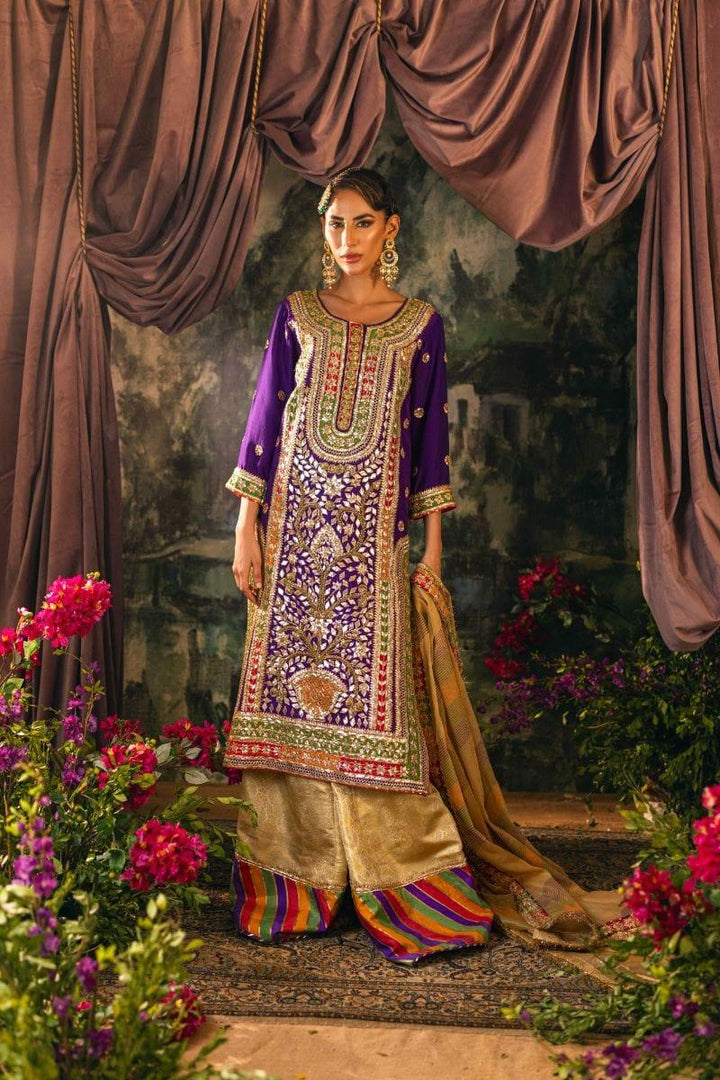 Shehrnaz - SHK-1197 - Zeba - Purple - Raw silk - 3 Piece - Studio by TCS