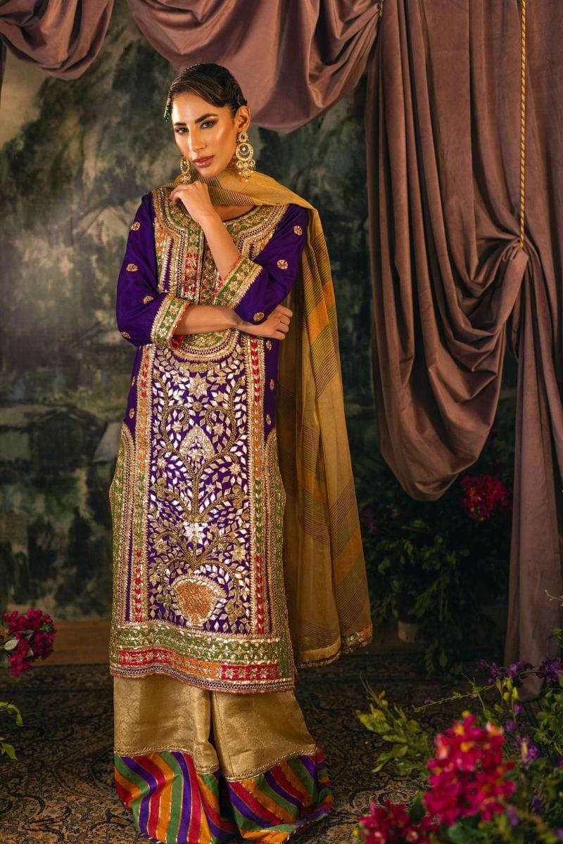 Shehrnaz - SHK-1197 - Zeba - Purple - Raw silk - 3 Piece - Studio by TCS