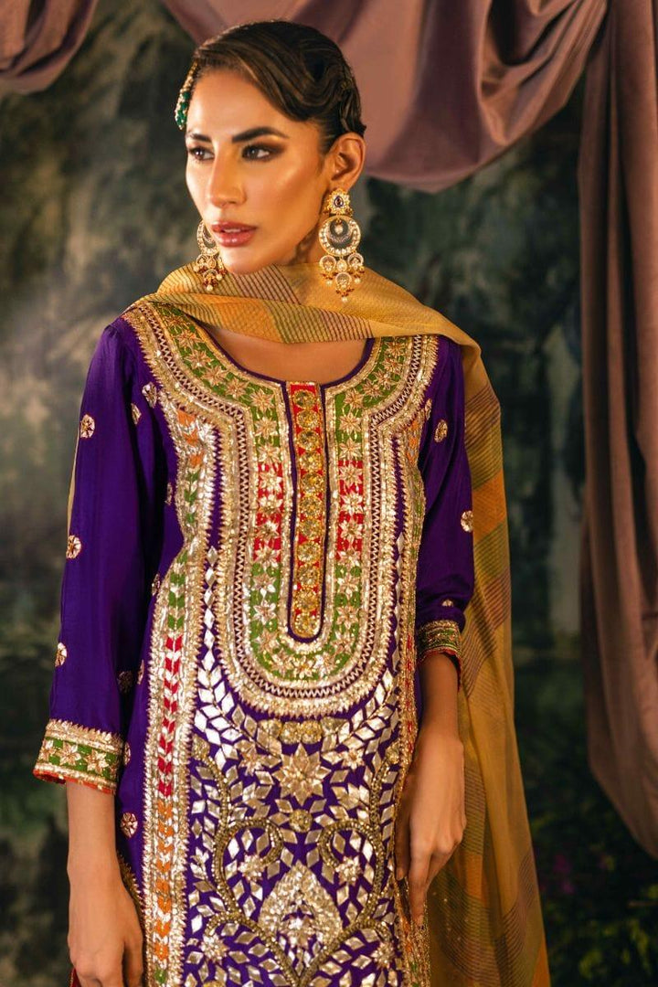 Shehrnaz - SHK-1197 - Zeba - Purple - Raw silk - 3 Piece - Studio by TCS