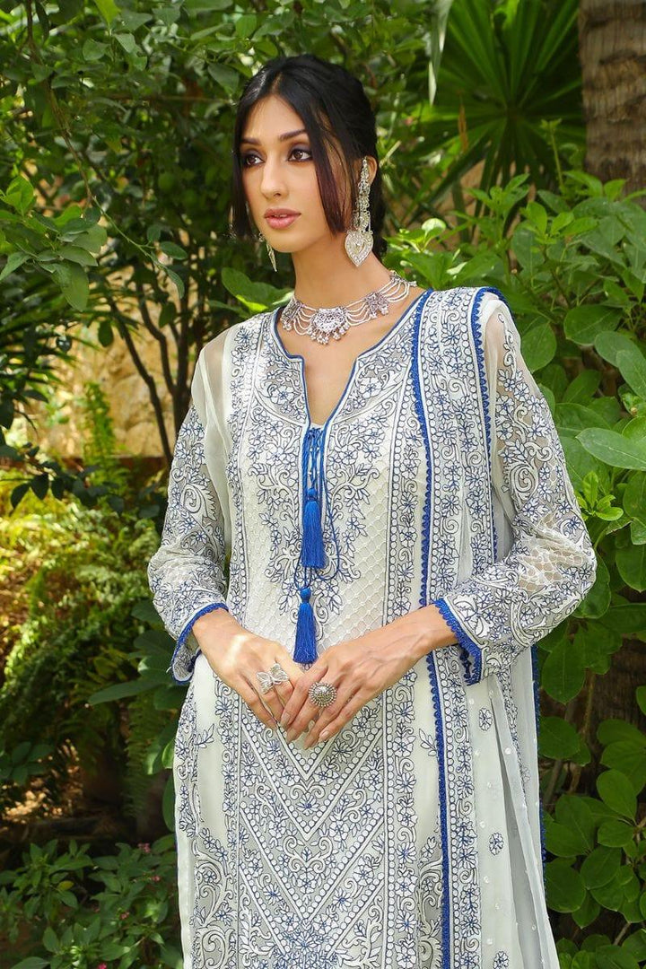 Rizwan Beyg - Zarmala Blue - Chiffon - 2 Piece - Studio by TCS