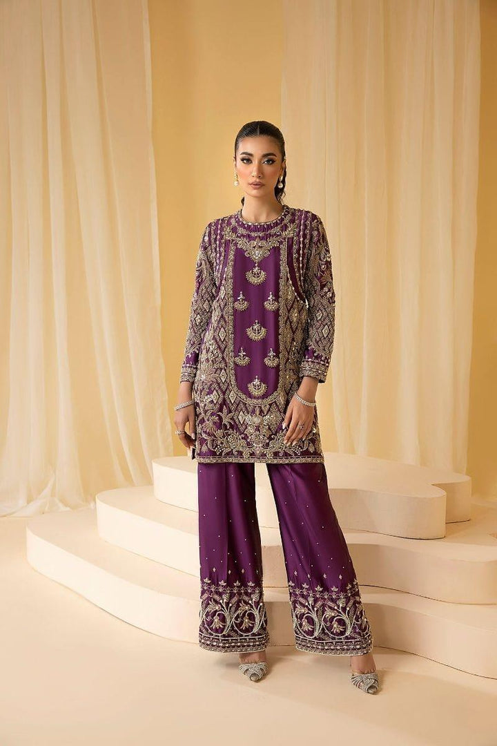 Nuriyaa - HAZE - Silk - Mulberry Purple - 3 Piece - Studio by TCS