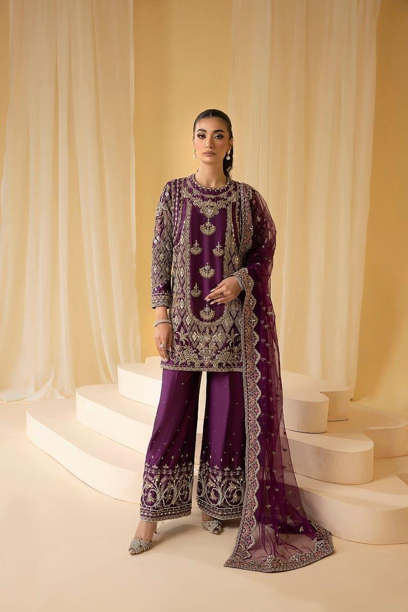 Nuriyaa - HAZE - Silk - Mulberry Purple - 3 Piece - Studio by TCS