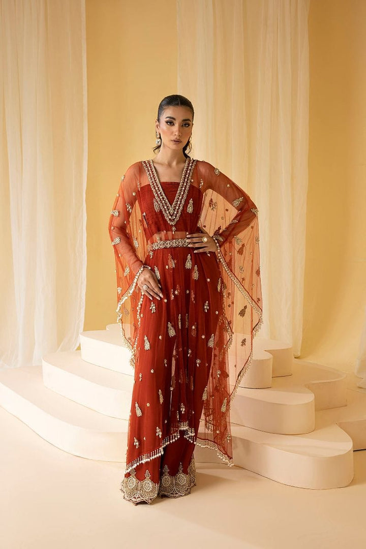 Nuriyaa - EDEN - Net Silk - Rust - 3 Piece - Studio by TCS