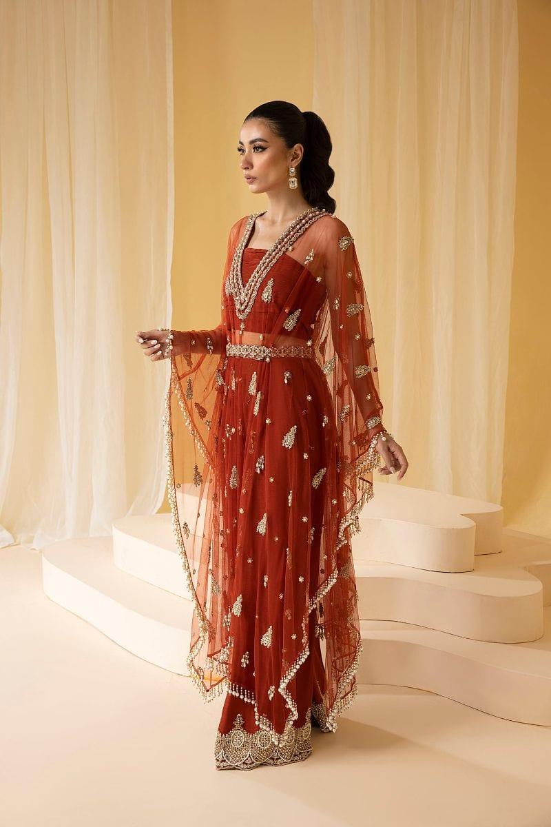 Nuriyaa - EDEN - Net Silk - Rust - 3 Piece - Studio by TCS