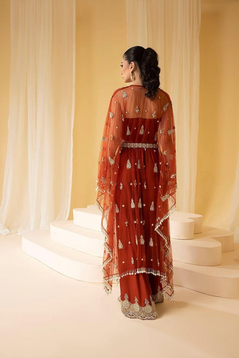 Nuriyaa - EDEN - Net Silk - Rust - 3 Piece - Studio by TCS