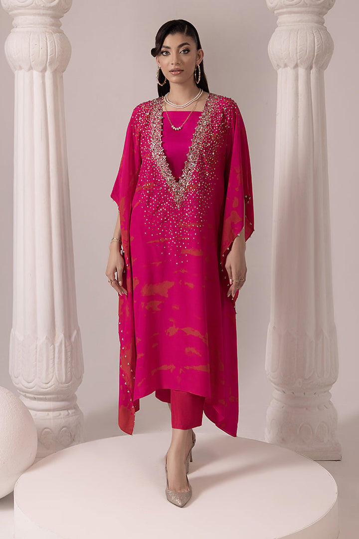 Malook - AMNA - Shocking Pink - Silk - 3 Piece - UnStitch