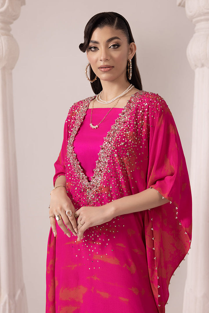 Malook - AMNA - Shocking Pink - Silk - 3 Piece - UnStitch