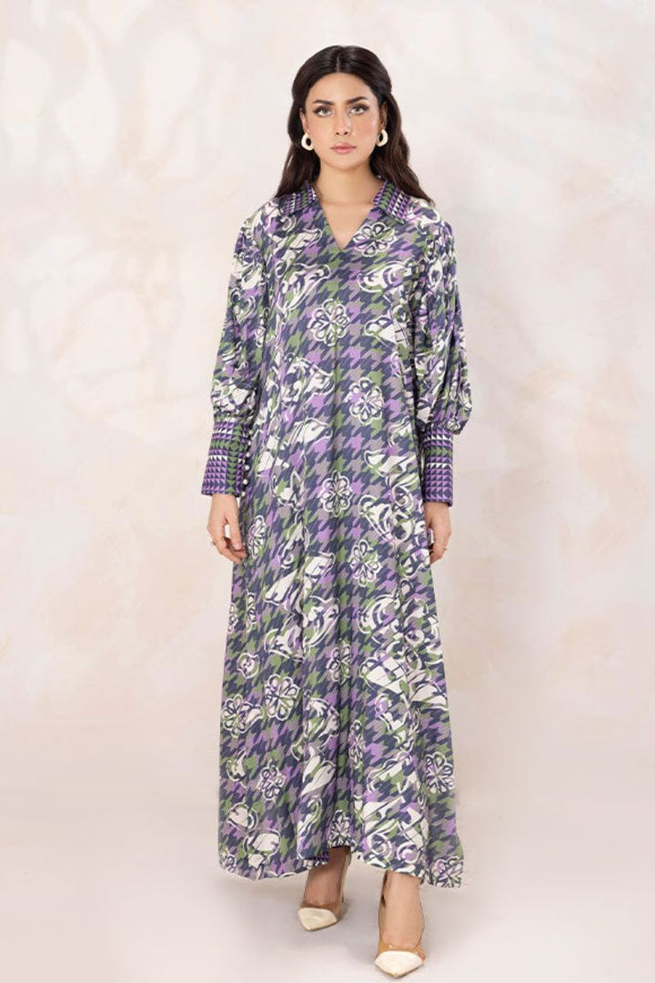 SAFWA - Printed - Blue - Lawn - 2 Piece - Stitched