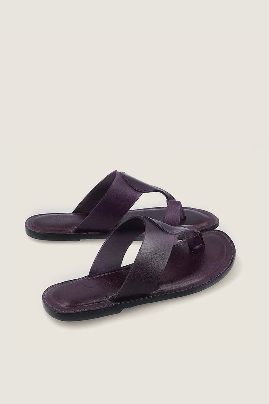 Novado - Kolhapuri Slippers with Toe Loop - Purple