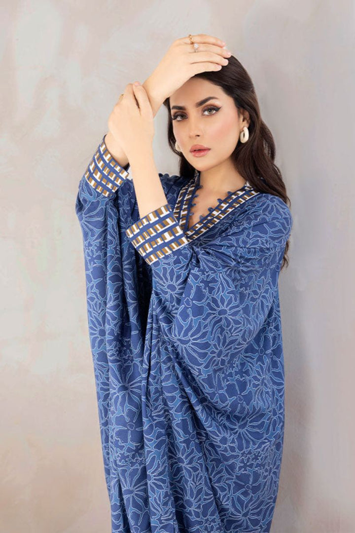 SAFWA - Printed - Blue - Lawn - 2 Piece - Stitched