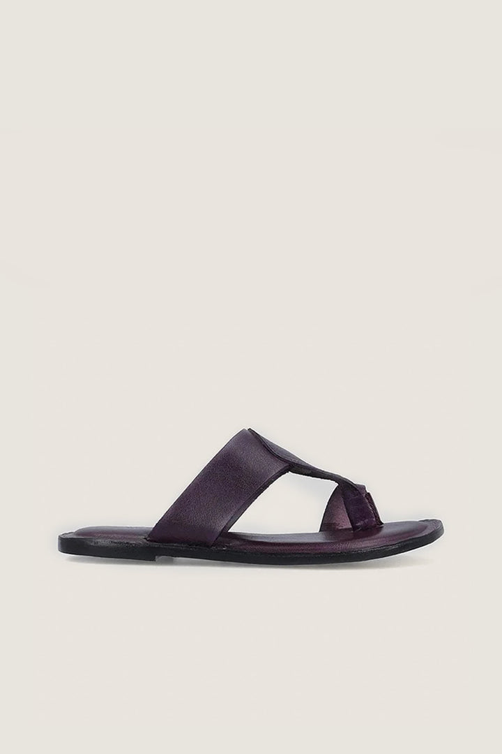 Novado - Kolhapuri Slippers with Toe Loop - Purple