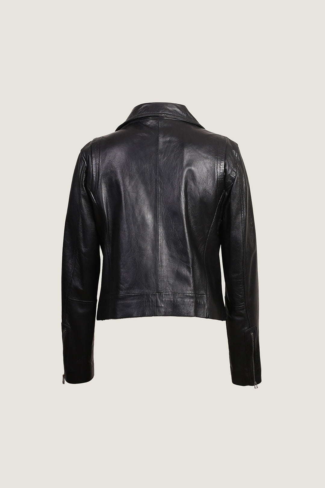 Novado - Women's Designer Biker Leather Jacket - Black - 1 Piece