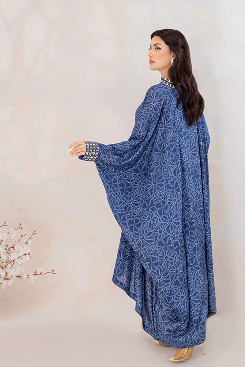 SAFWA - Printed - Blue - Lawn - 2 Piece - Stitched