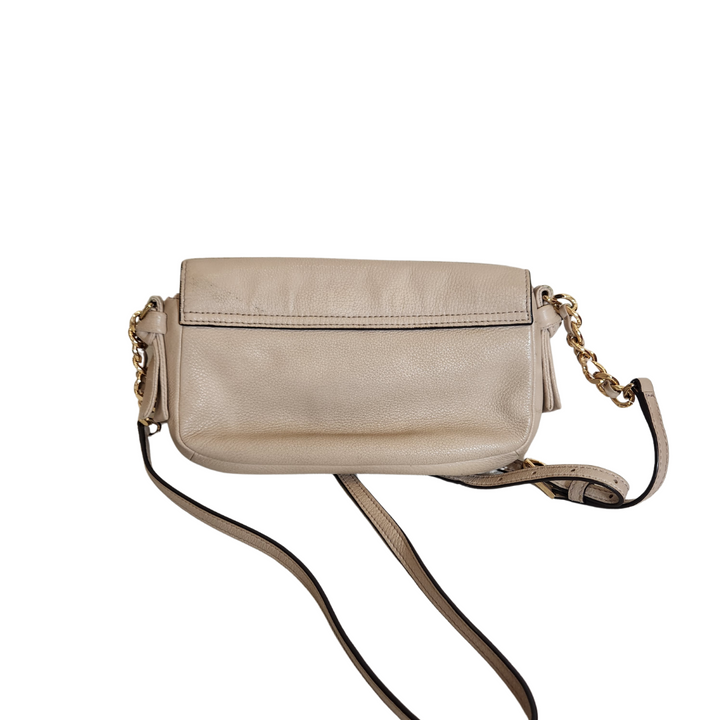 Pre-Loved Treasures - Tory Burch Beige Leather Harper Crossbody Bag