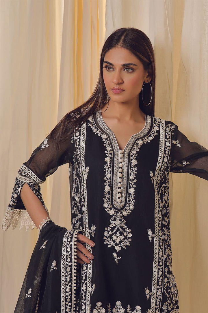 Rizwan Beyg Design - Amritsar - Cotton Net - Black - 2 Piece