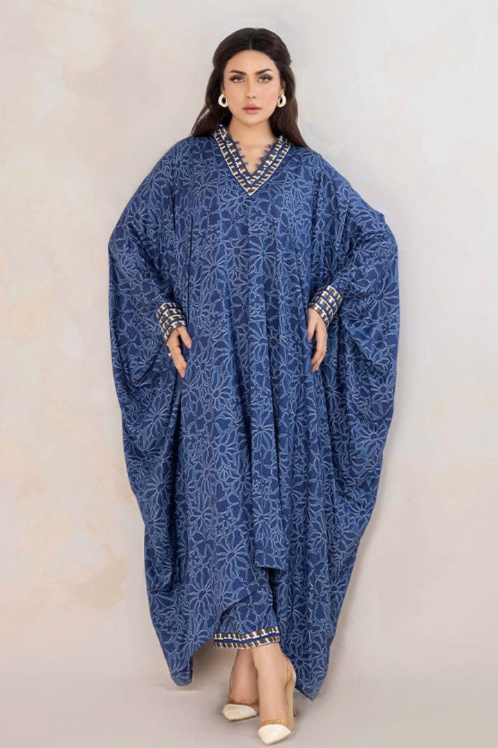 SAFWA - Printed - Blue - Lawn - 2 Piece - Stitched