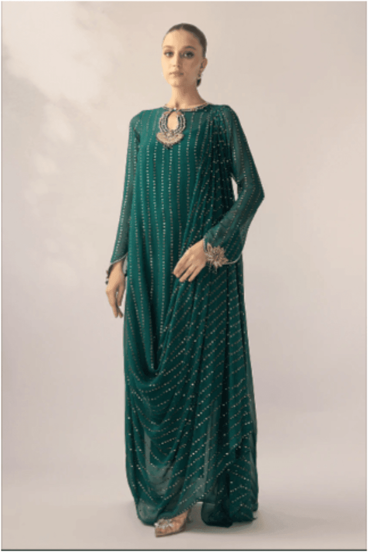 Sania Maskatiya - Celeste (B) - GEORGETTE KAMDANI - emerald - 2 Piece - Studio by TCS