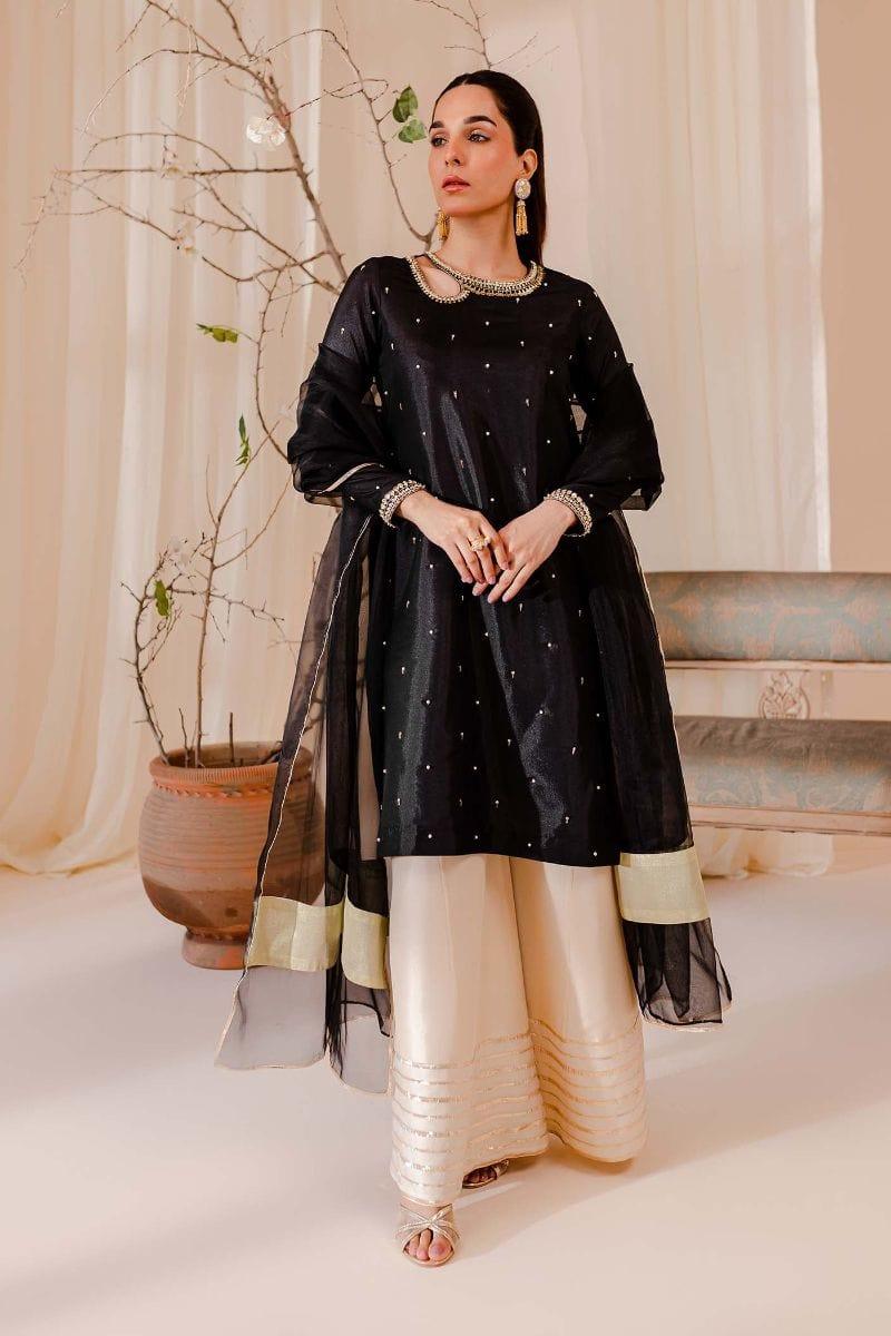 Allure by Ih - STELLA - Katan Silk - Black/Ivory - 3 Piece - Studio by TCS