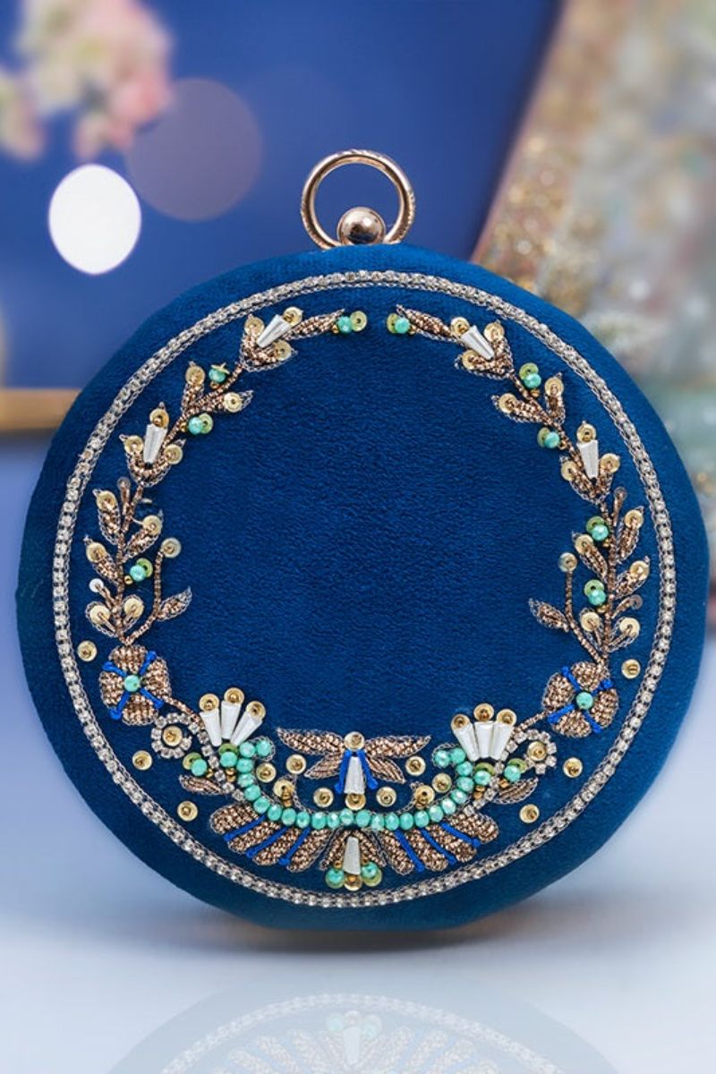 JootiShooti - Feroza Blue Clutch - Blue