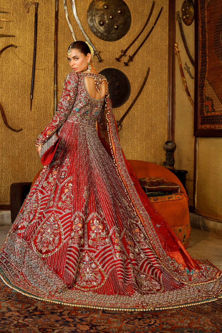 Arif Ashraf - Sultana - Maroon - Tissue Silk and Katan Organza - 2 Piece