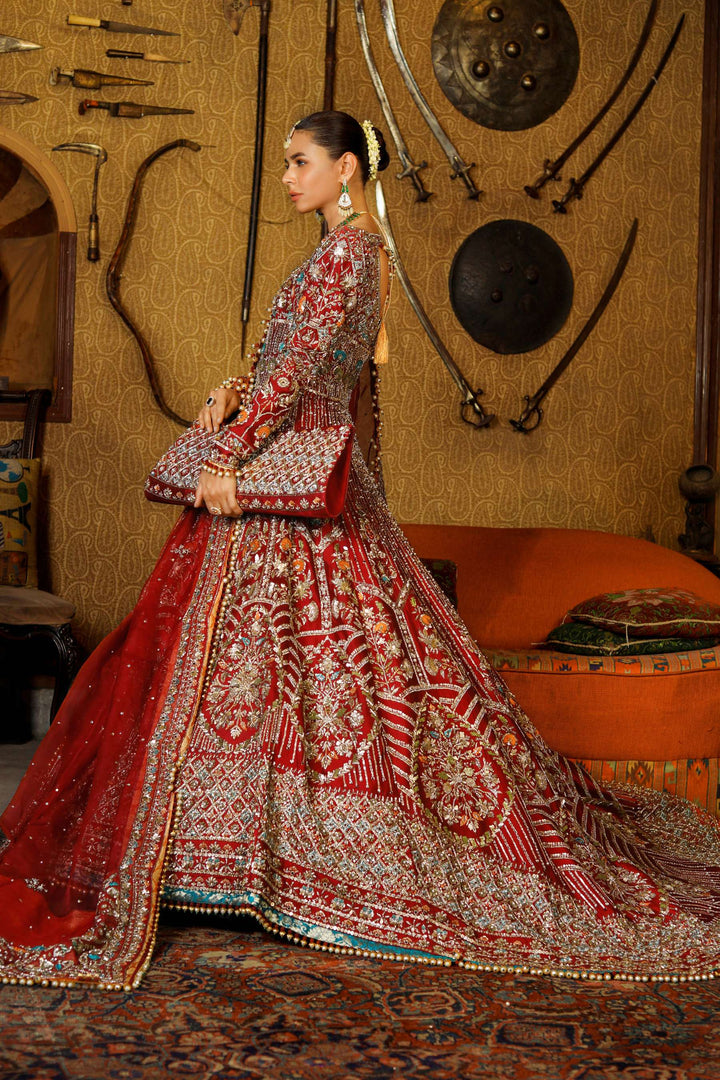 Arif Ashraf - Sultana - Maroon - Tissue Silk and Katan Organza - 2 Piece