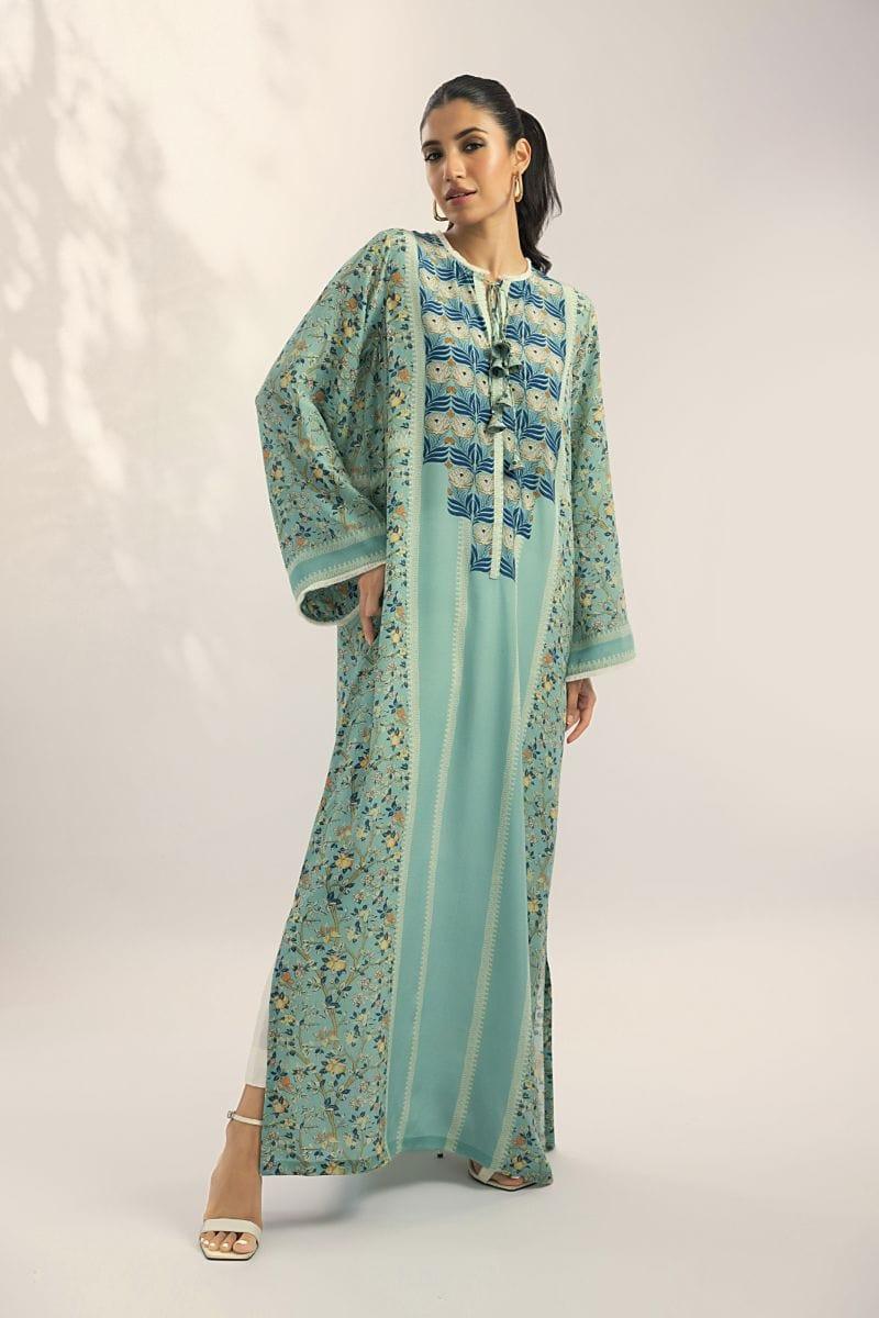 Sania Maskatiya - Emma (A) - Kaftan - CRAPE & RAW SILK - Baby Blue - 2 Piece - Studio by TCS