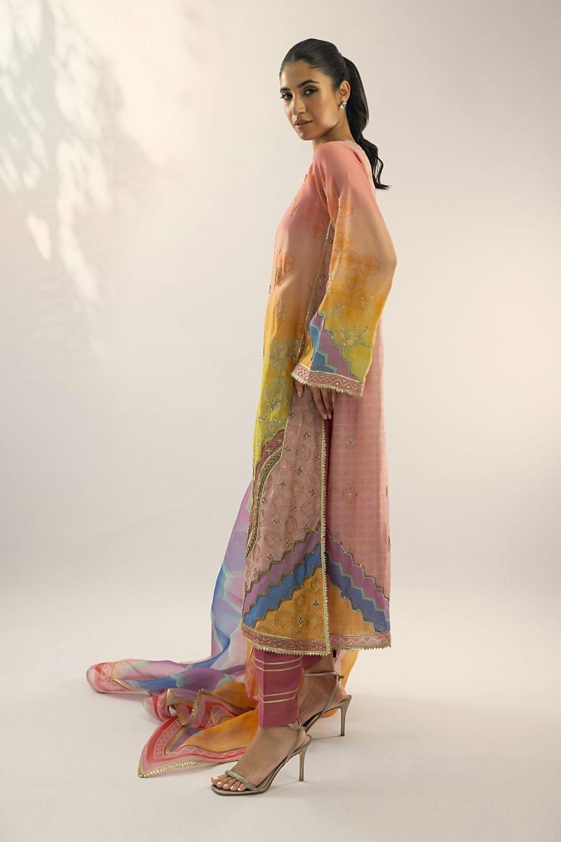 Sania Maskatiya - Seraphina (B) - KHADDI SILK - Peach Pink - 3 Piece - Studio by TCS