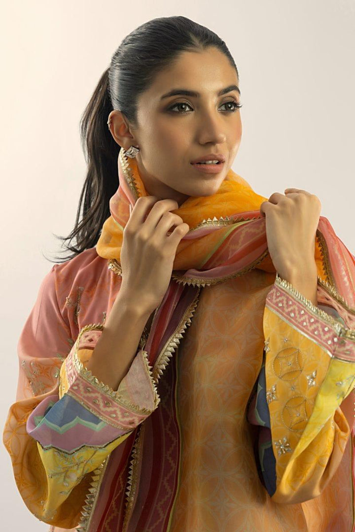 Sania Maskatiya - Seraphina (B) - KHADDI SILK - Peach Pink - 3 Piece - Studio by TCS