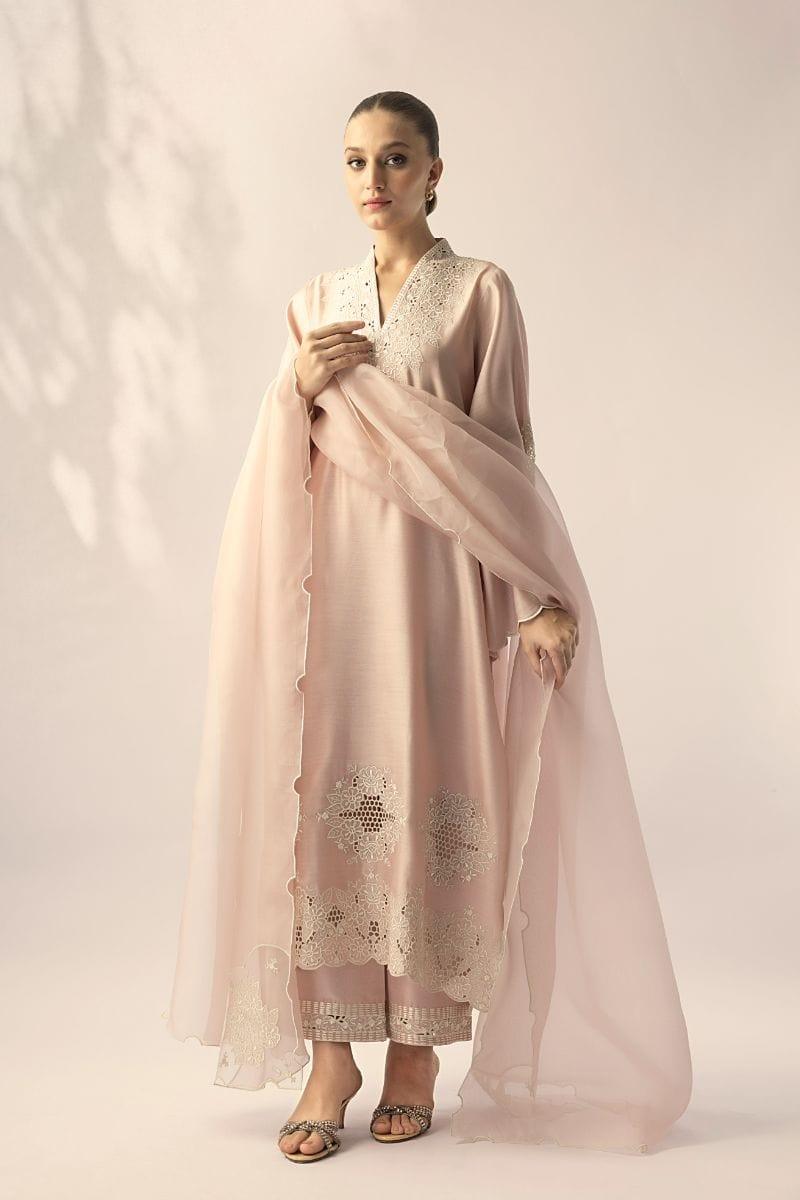 Sania Maskatiya - Liv - KHADDI SILK - Blush Pink - 3 Piece - Studio by TCS