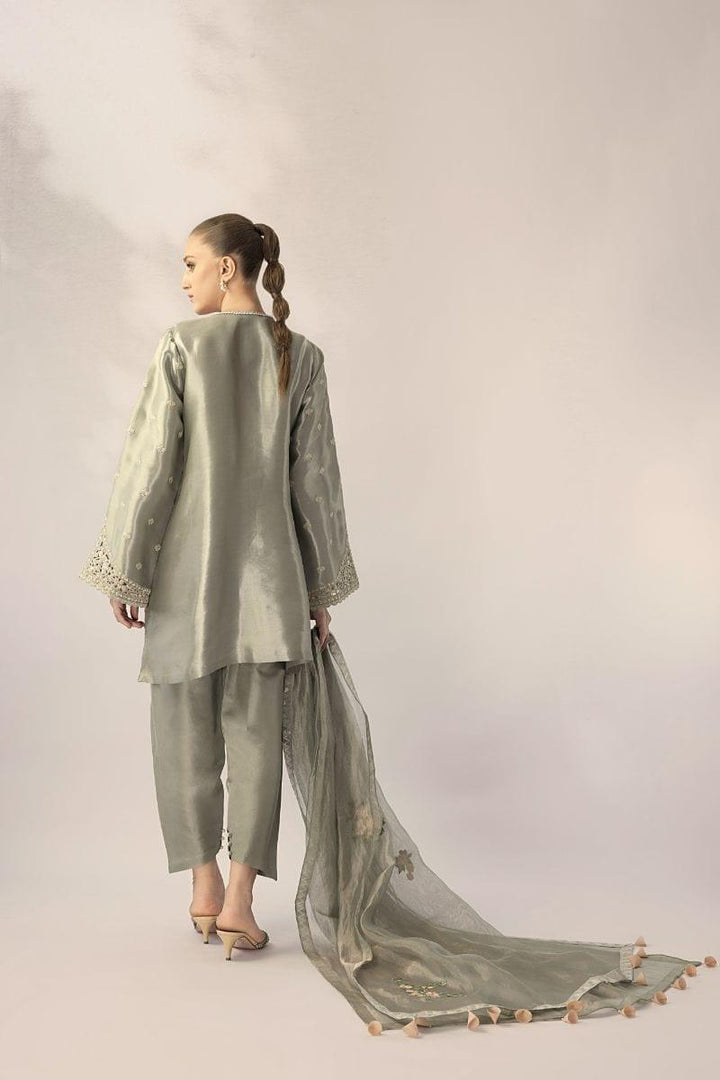 Sania Maskatiya - Celina - TISSUE - Metallic Celadon - 3 Piece - Studio by TCS