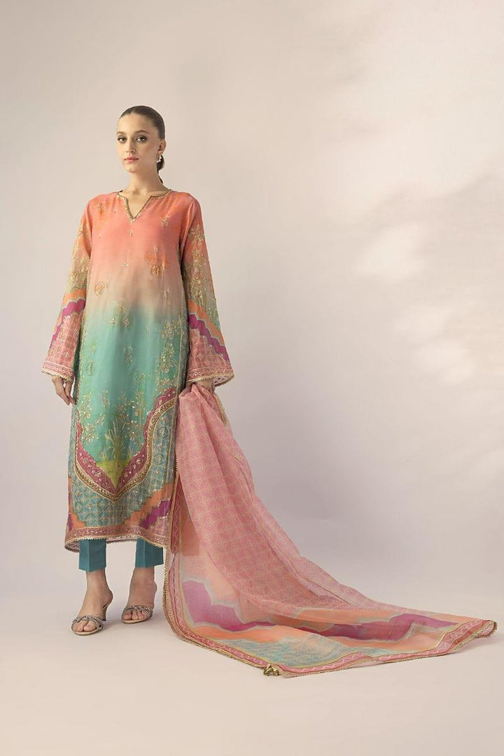 Sania Maskatiya - Seraphina (A) - KHADDI SILK - Peach Pink - 3 Piece - Studio by TCS