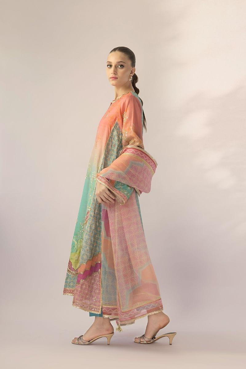 Sania Maskatiya - Seraphina (A) - KHADDI SILK - Peach Pink - 3 Piece - Studio by TCS