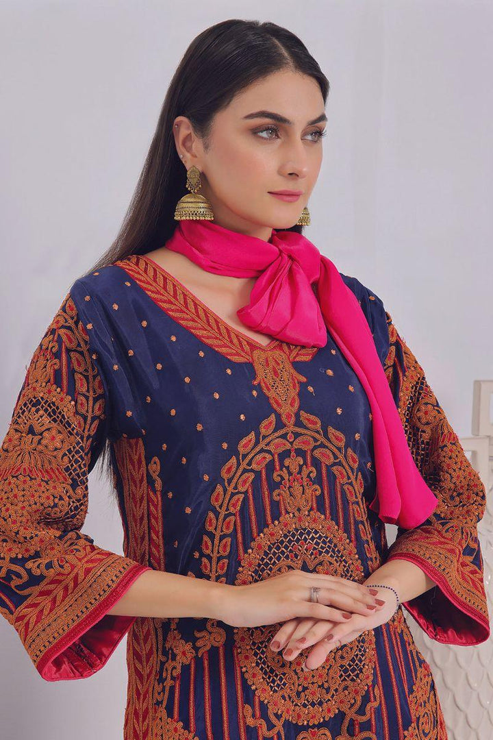 Rizwan Beyg Design - Gulmeena - Silk - Blue - 2 Piece