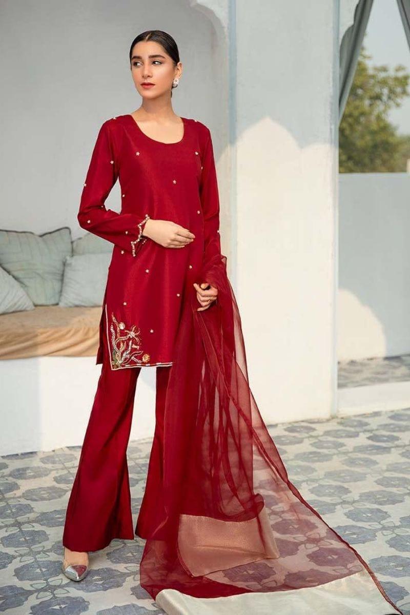 Allure by Ih - Nostalgic - Katan Silk - Burgundy - 3 Piece - Studio by TCS