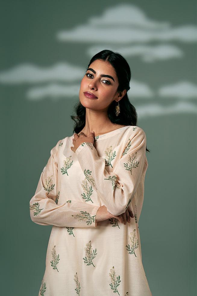 FOZIA KHALID  - Pearl  Tunic - Paper Silk - 1 Piece