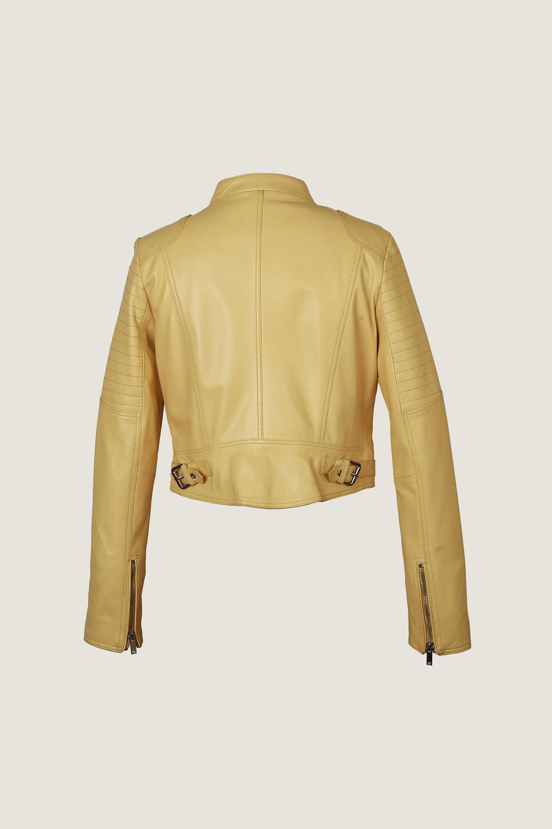 Novado - Women's Perfect Fashion Leather Jacket - Yellow - 1 Piece