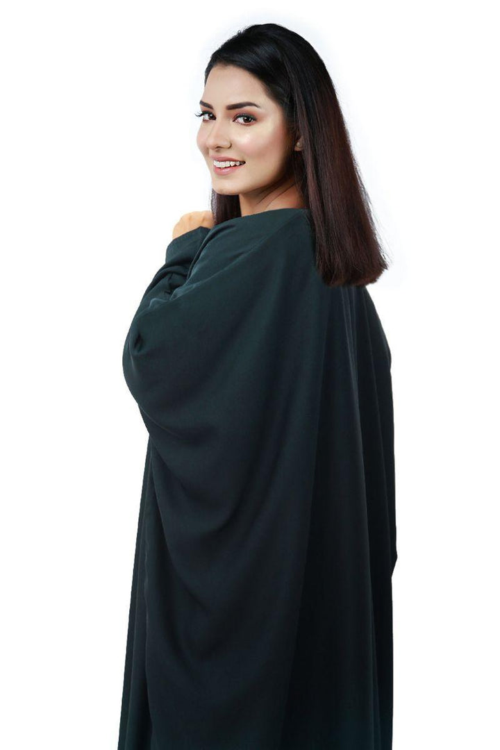 Abaya.pk - GREEN BUTTERFLY GOWN ABAYA - Nada Fabric