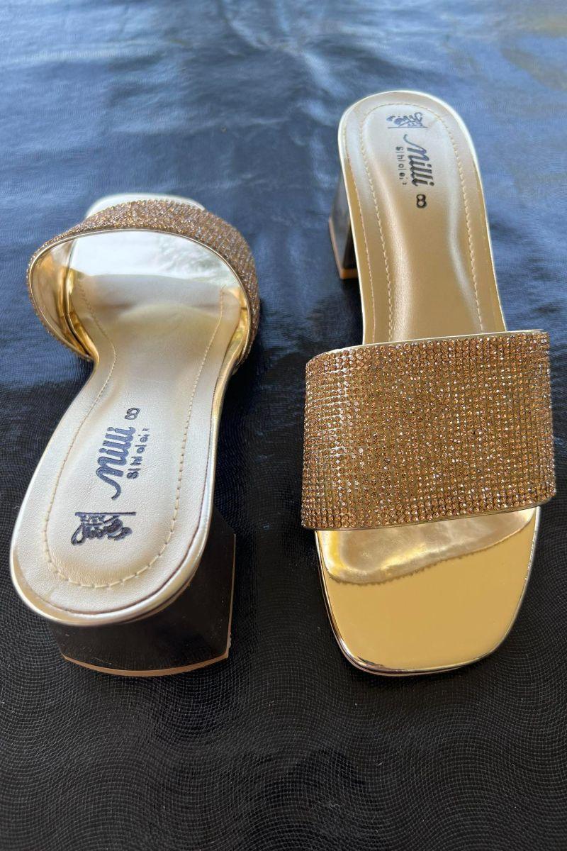 Milli Shoes - Formal Heels - Golden - 1629