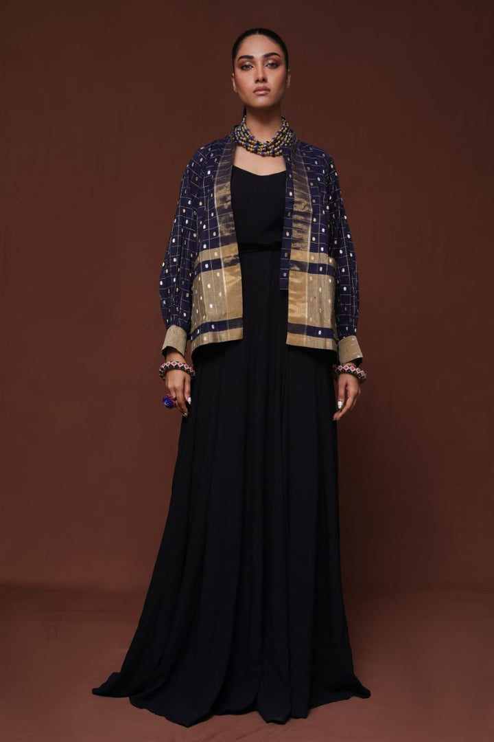 Huma Adnan - Ezra - Roal Blue - Jamawar - 1 Piece