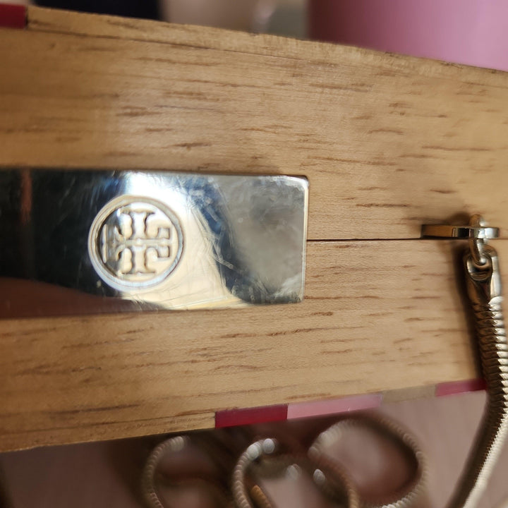 Pre-Loved Treasures - Tory Burch Multi Color Cube Minaudiere Clutch Bag