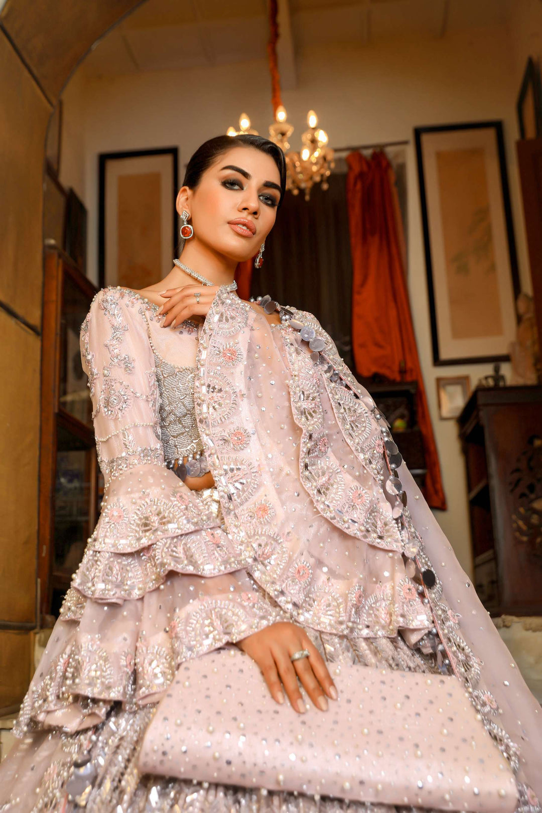 Arif Ashraf - Shatranj - Pink - Katan Organza - 3 Piece