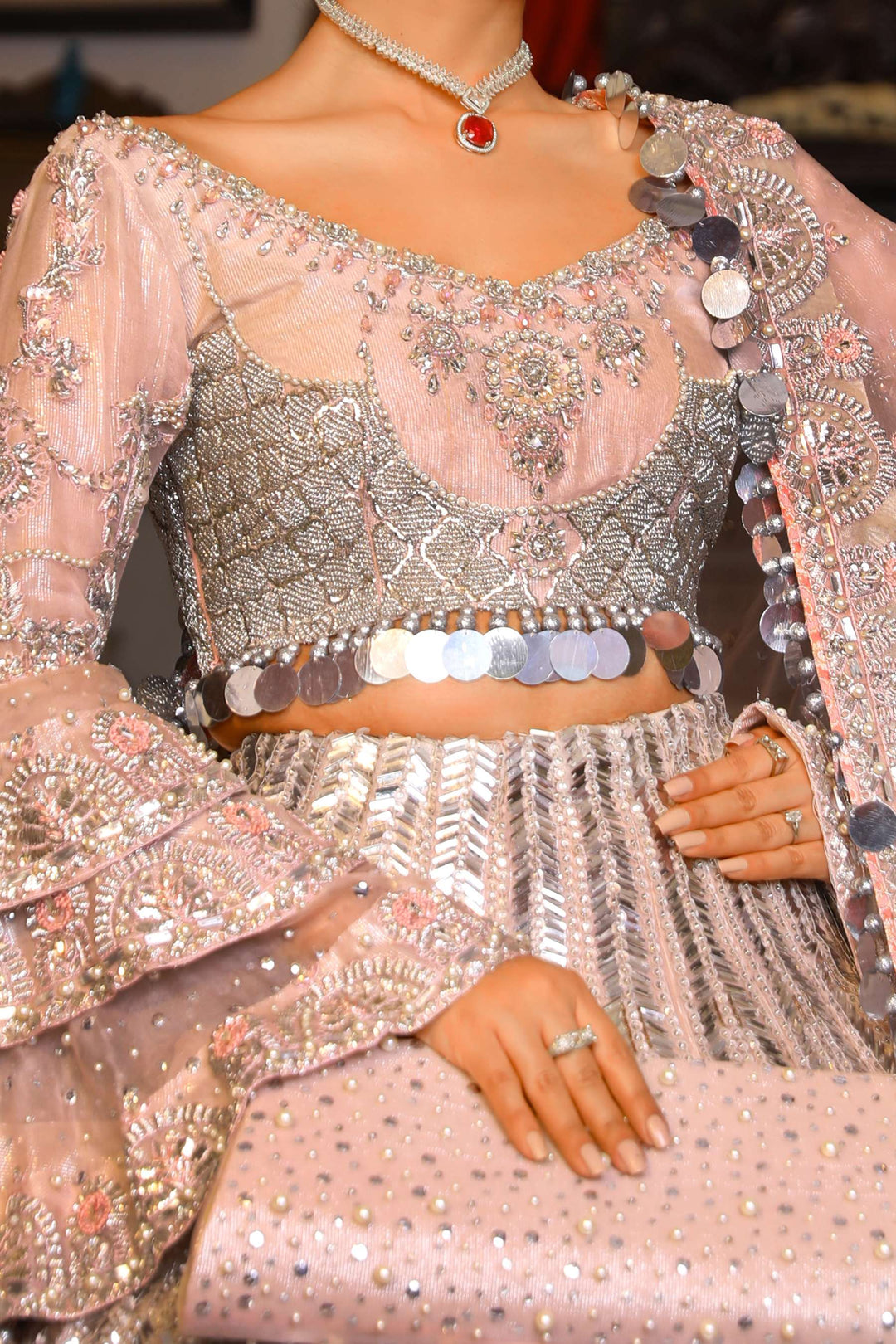 Arif Ashraf - Shatranj - Pink - Katan Organza - 3 Piece