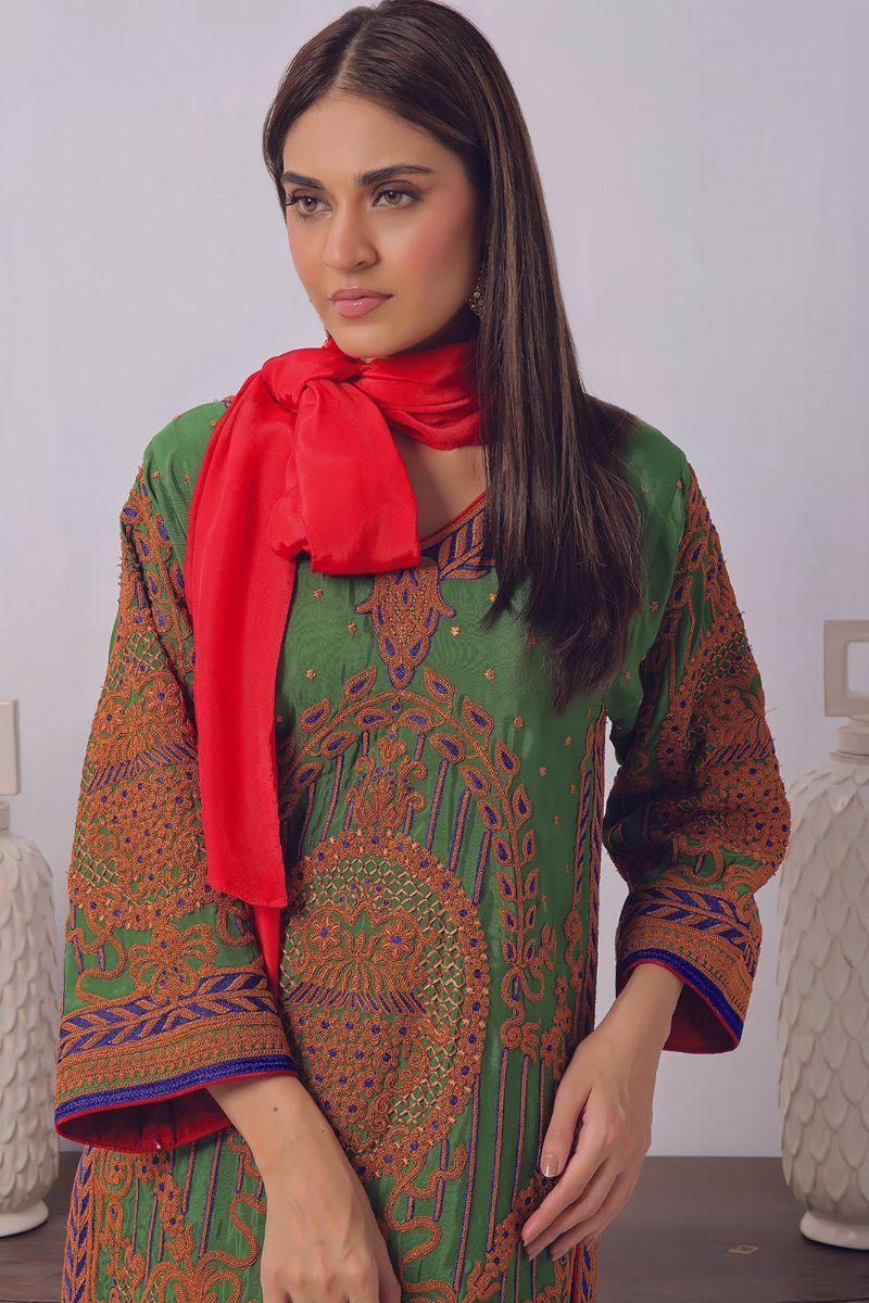 Rizwan Beyg Design - Gulmeena - Silk - Green - 2 Piece