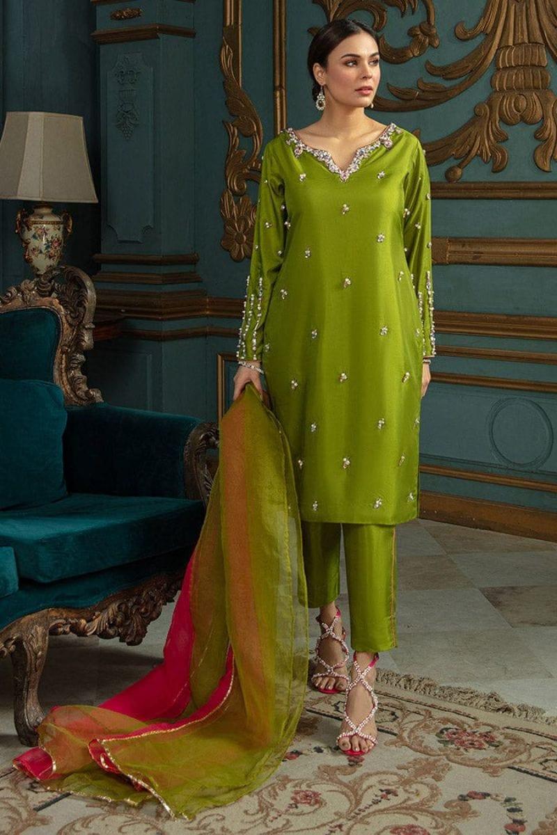 Allure by Ih - MOSS - Katan Silk - Green - 3 Piece - Studio by TCS