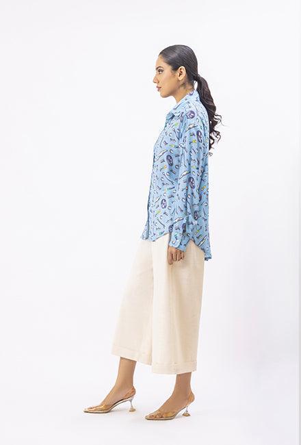 Gulabo - Loose Fit Nut Bolt Shirt - Bosky Lawn