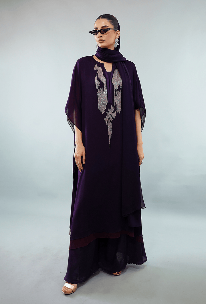 Gulabo - Buy Amethyst Kaftan - Chiffon