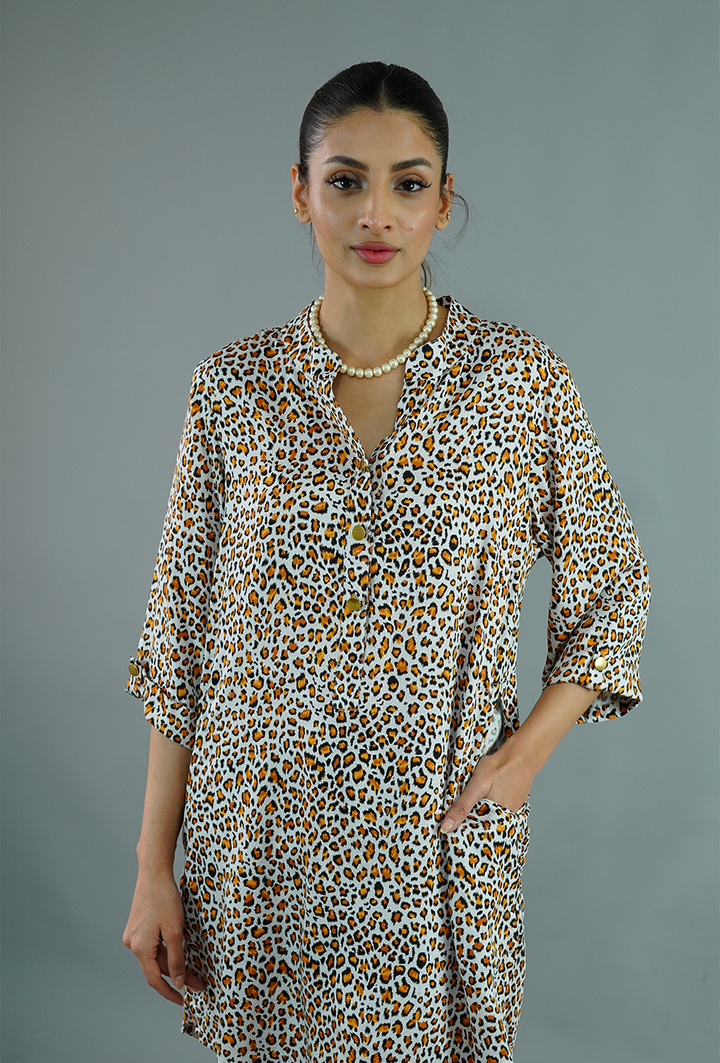 Gulabo - Buy Cheetah Co-ord Set - Cotton Viscose