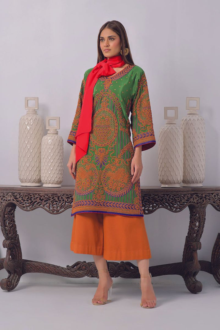 Rizwan Beyg Design - Gulmeena - Silk - Green - 2 Piece