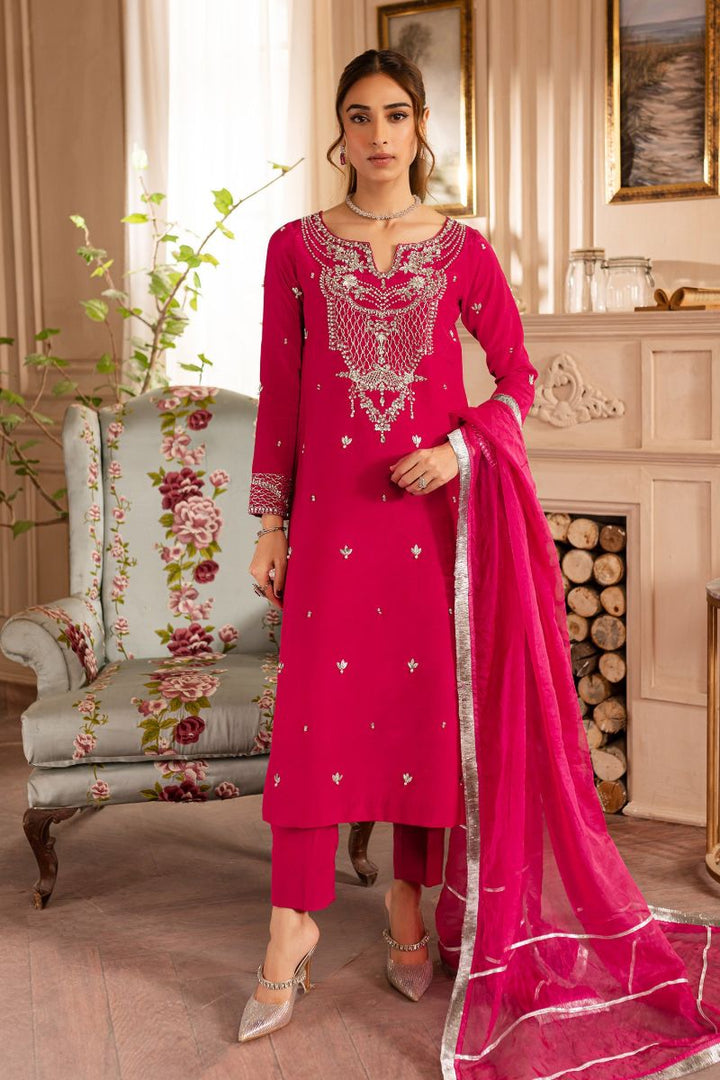 Allure by Ih - LOLA - Hot Pink - Raw Silk & Organza - 3 Piece