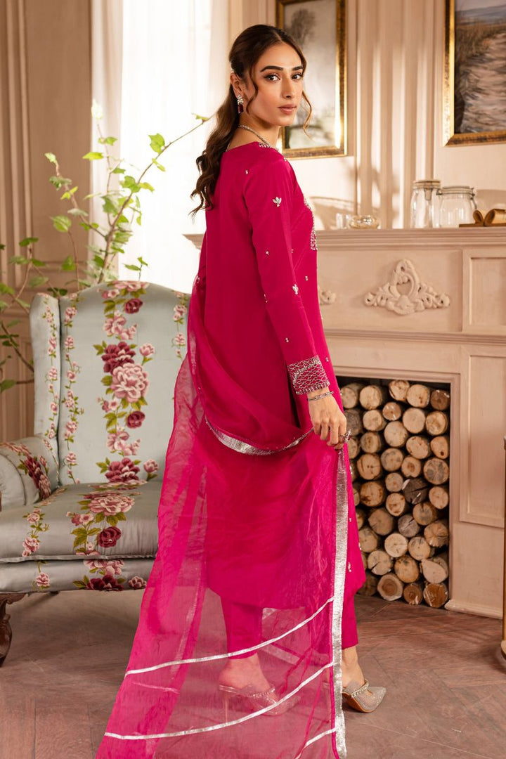 Allure by Ih - LOLA - Hot Pink - Raw Silk & Organza - 3 Piece